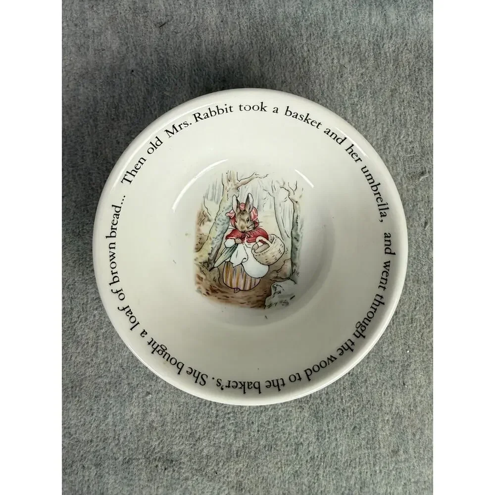 Wedgwood Peter Rabbit 3 Pc Childs Dish Set 2 Bowls Mug Beatrix Potter England